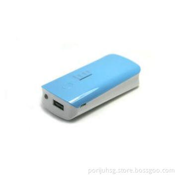 Fashion Aluminum Emergency Power Bank 5600MAH With LED Ligh
